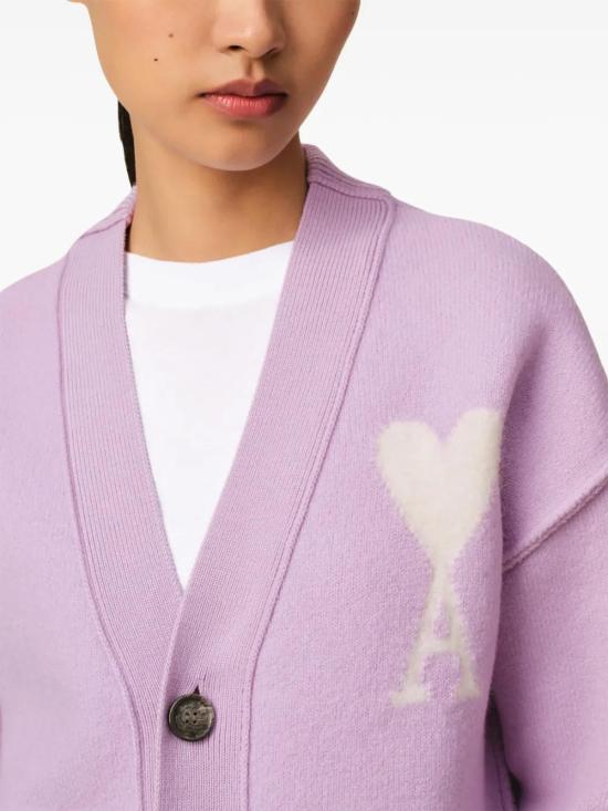  아미 가디건 E25UKC090KN0090 lilac - AMI