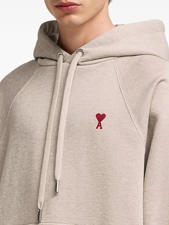  아미 후드 티셔츠 E24USW205747 beige - AMI