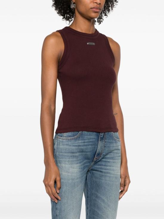  알렉산더 맥퀸 민소매 티셔츠 815492QLAEE burgundy - ALEXANDER MCQUEEN