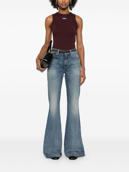  알렉산더 맥퀸 민소매 티셔츠 815492QLAEE burgundy - ALEXANDER MCQUEEN