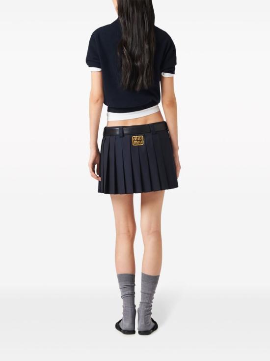  미우미우 숏 스커트 MG2040S23211AD navy - MIU MIU