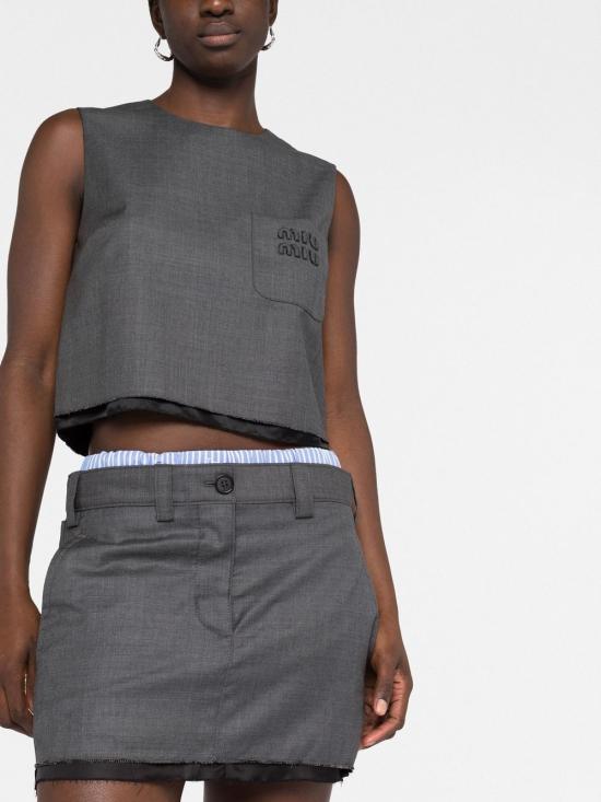  미우미우 숏 스커트 MG1906S23111RF - MIU MIU