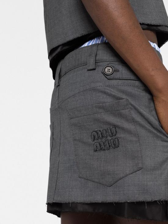  미우미우 숏 스커트 MG1906S23111RF - MIU MIU