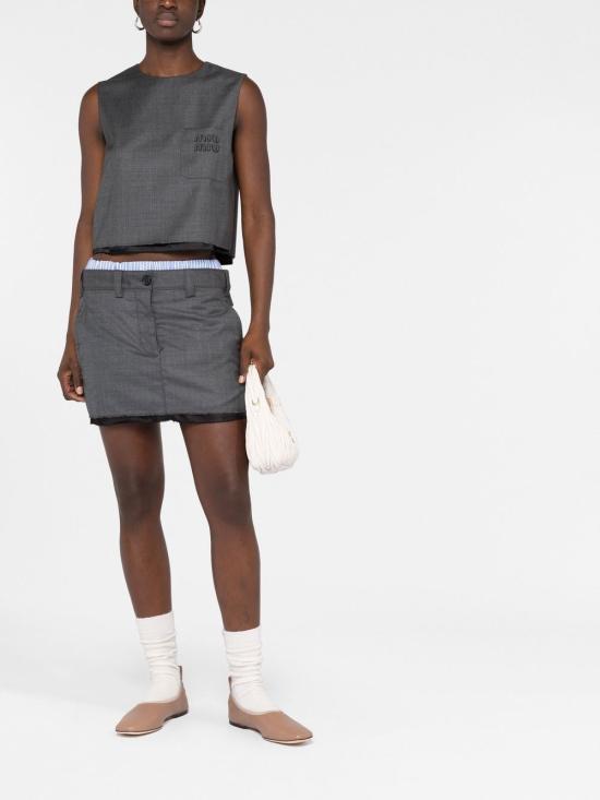  미우미우 숏 스커트 MG1906S23111RF - MIU MIU