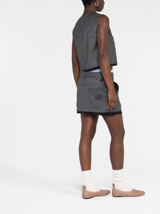  미우미우 숏 스커트 MG1906S23111RF - MIU MIU