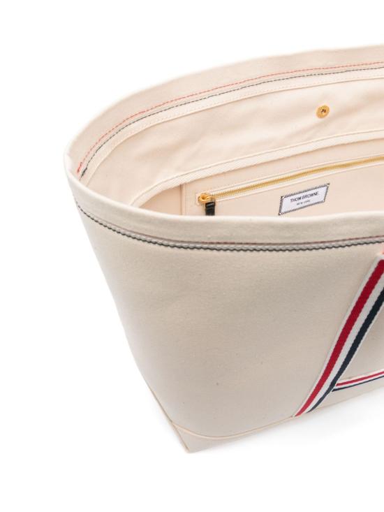  톰브라운 토트백 MAG271A07164 white - THOM BROWNE