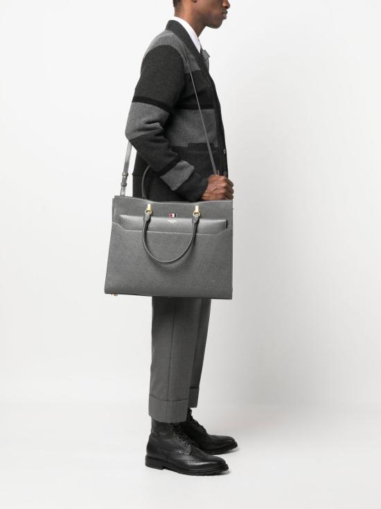  톰브라운 토트백 MAG228A00198 dark grey - THOM BROWNE