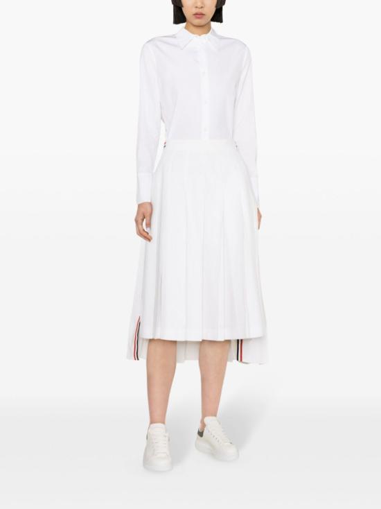  톰브라운 미디 스커트 FGCA01A00572 white - THOM BROWNE