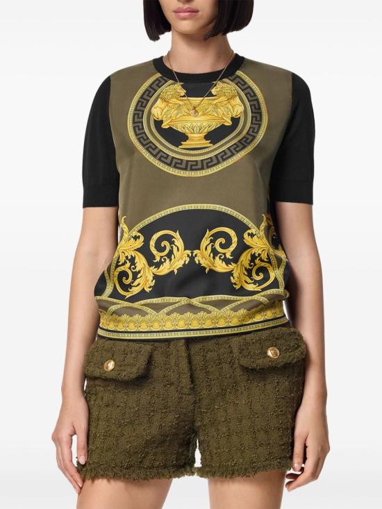  베르사체 반팔 티셔츠 10163311A11289 black - VERSACE