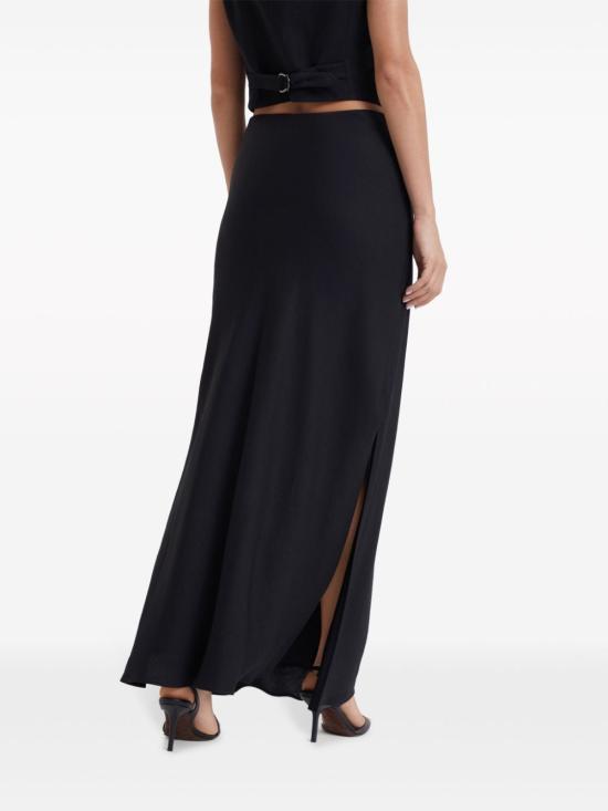  브루넬로 쿠치넬리 미디 스커트 MH126G3396C101 black - BRUNELLO CUCINELLI