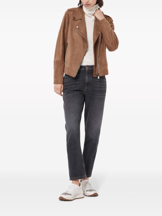  브루넬로 쿠치넬리 가죽 자켓 M0PCL2873C6340 - BRUNELLO CUCINELLI