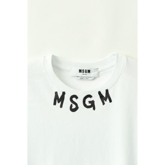  엠에스지엠 반팔 티셔츠 3440MM17623700201 WHITE DOM