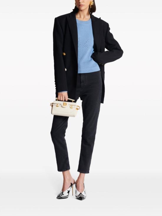  발망 스웨터 CF1KA003KF24 blue - BALMAIN