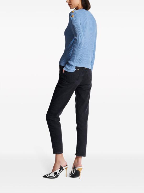  발망 스웨터 CF1KA003KF24 blue - BALMAIN