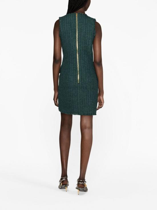  발망 숏 원피스 BF1R5533XF91 green - BALMAIN