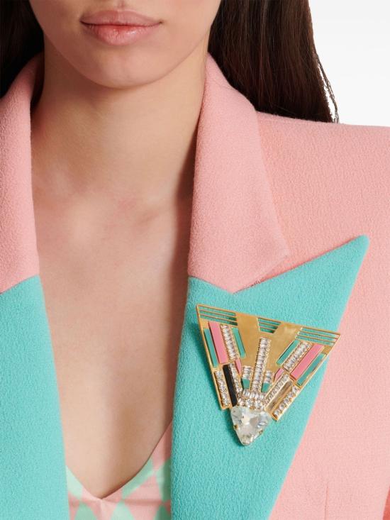  발망 브로치 DN1XL359MBRY gold - BALMAIN