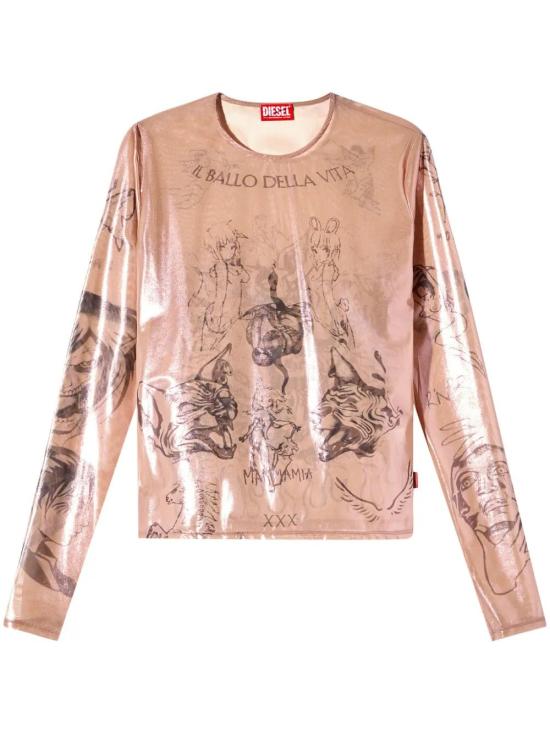  디젤 긴팔 티셔츠 A177800SPAP beige