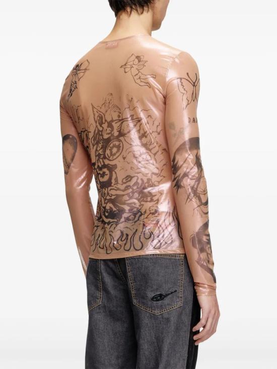  디젤 긴팔 티셔츠 A177800SPAP beige - DIESEL