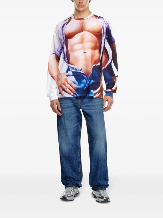  디젤 긴팔 티셔츠 P014310SPEJ white - DIESEL