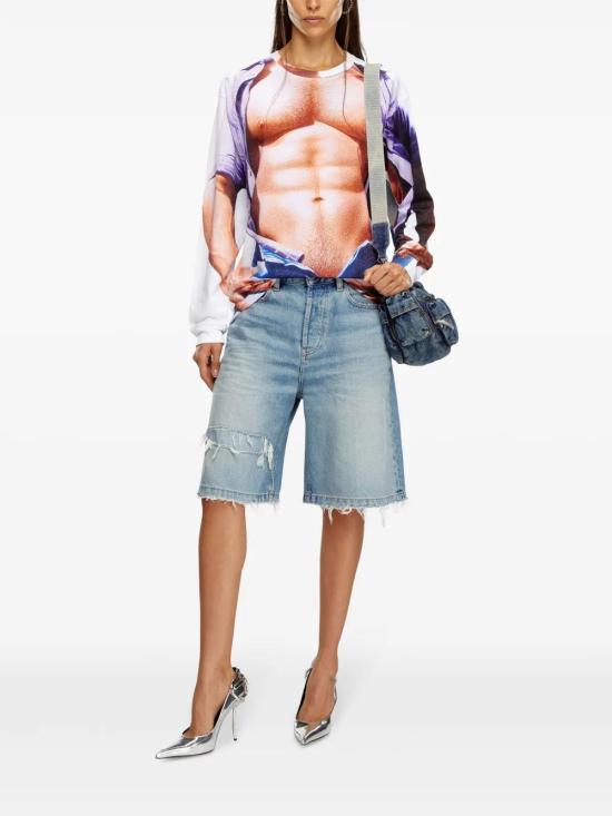  디젤 긴팔 티셔츠 P014310SPEJ white - DIESEL