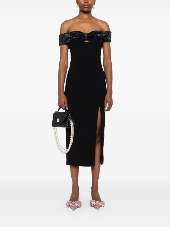  셀프 포트레이트 미디 원피스 RS25900M black - SELF PORTRAIT