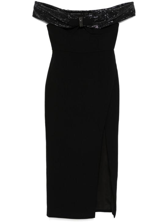  셀프 포트레이트 미디 원피스 RS25900M black