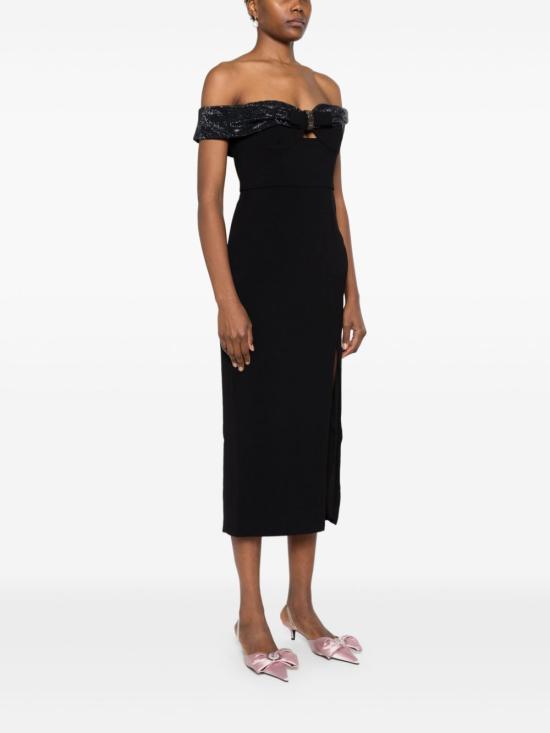  셀프 포트레이트 미디 원피스 RS25900M black - SELF PORTRAIT