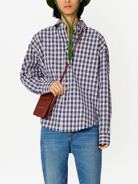  아미 셔츠 USH125CO0012 navy - AMI