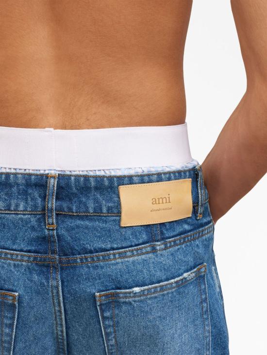 아미 데님 팬츠 H23UTR500DE0016 blue - AMI