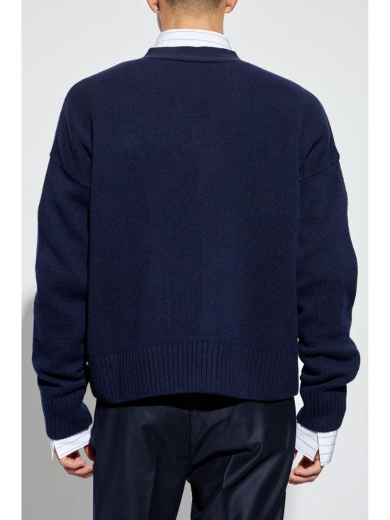  아미 가디건 UKC044KN0028 blue - AMI