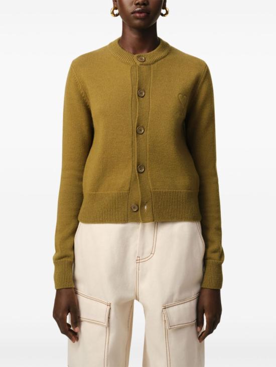  아미 가디건 E25FKC171KN0071 green - AMI