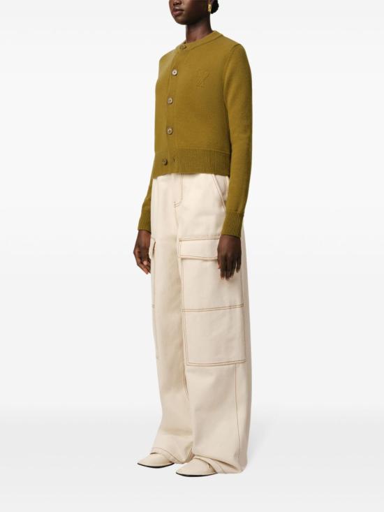  아미 가디건 E25FKC171KN0071 green - AMI