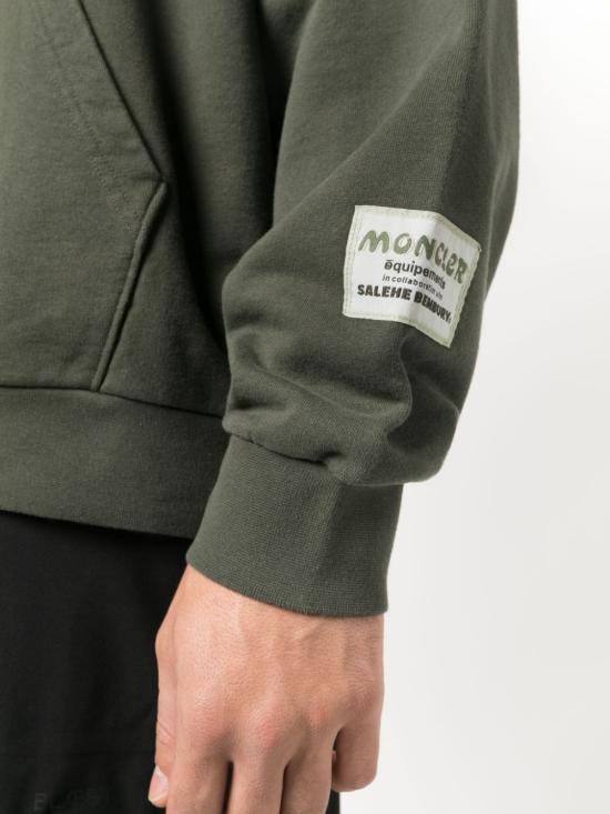  몽클레어 후드 티셔츠 I209D8G00002M3237 olive green - MONCLER