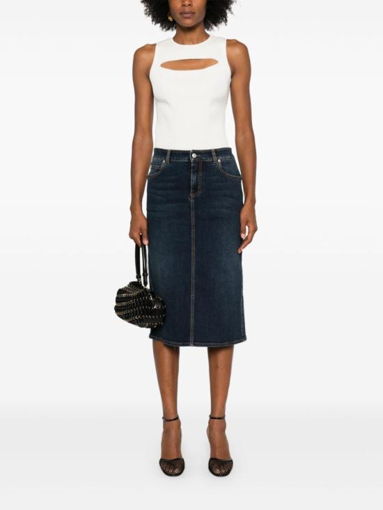  알렉산더 맥퀸 미디 스커트 794131QMACT - ALEXANDER MCQUEEN