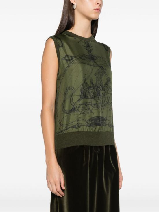  파비아나 필리피 민소매 티셔츠 MAD224F508L0370000 green - FABIANA FILIPPI