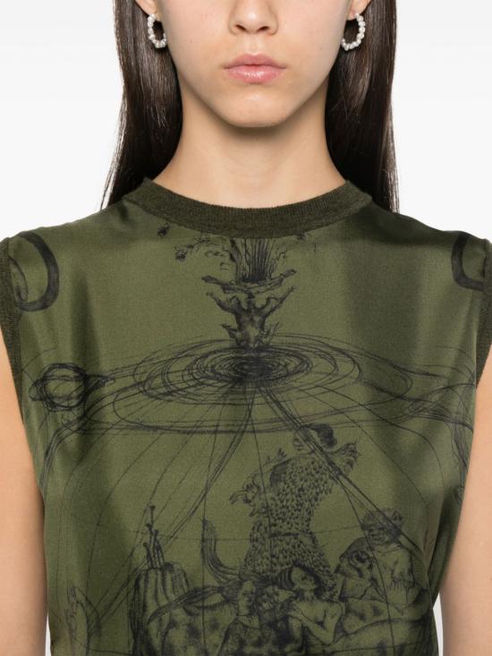  파비아나 필리피 민소매 티셔츠 MAD224F508L0370000 green - FABIANA FILIPPI