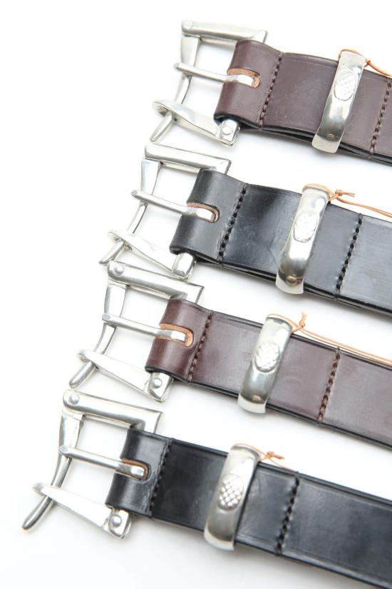  Faizey Leather Goods Ltd. 가죽 벨트 Faizey Leather 1.5 퀵 릴리스 퓨터 버클  블랙 - OTHER BRANDS