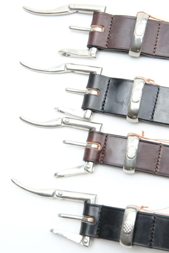  Faizey Leather Goods Ltd. 가죽 벨트 Faizey Leather 1.5 퀵 릴리스 퓨터 버클  블랙 - OTHER BRANDS