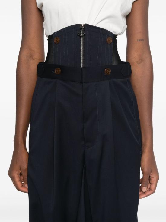  비비안웨스트우드 스트레이트 팬츠 1F01000LW00QNAAA navy - VIVIENNE WESTWOOD