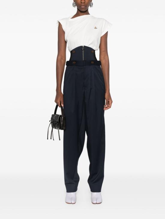  비비안웨스트우드 스트레이트 팬츠 1F01000LW00QNAAA navy - VIVIENNE WESTWOOD