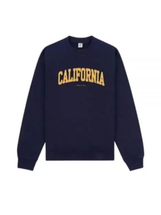  스포티앤리치 긴팔 티셔츠 WS067S406CN NAVY GOLD DOM