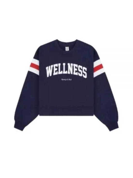  스포티앤리치 긴팔 티셔츠 WS058S406WN NAVY BRIGHT RED WHITE DOM