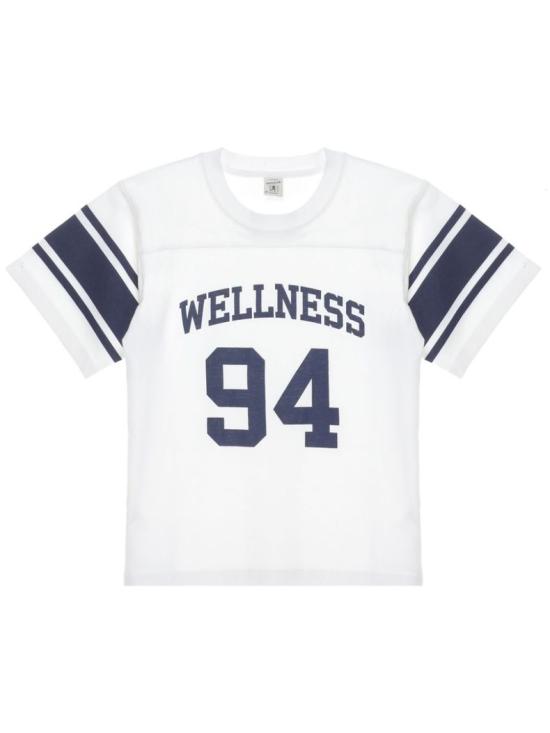  스포티앤리치 반팔 티셔츠 TO038S409WW WHITE NAVY DOM
