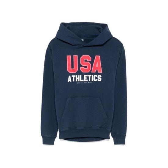  스포티앤리치 후드 티셔츠 ST070503649BL NAVY SPORTS RED WHITE DOM
