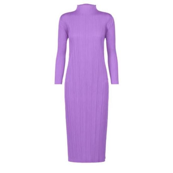  플리츠플리즈 롱 원피스 PP48JH13580 PURPLE DOM