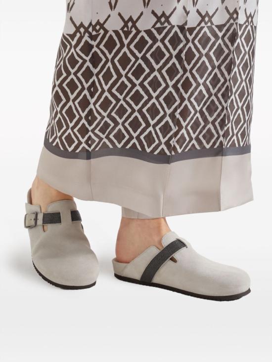  브루넬로 쿠치넬리 뮬/슬리퍼 MZSFG2479PC9593 grey - BRUNELLO CUCINELLI