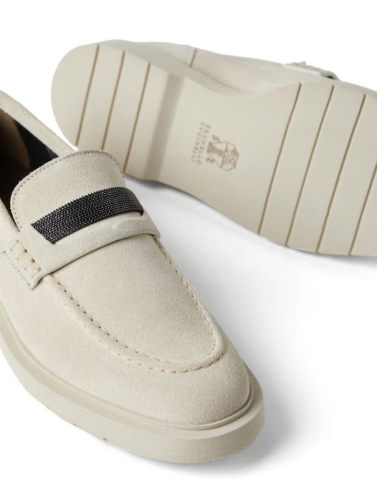  브루넬로 쿠치넬리 로퍼 MZSFG2370C8905 white - BRUNELLO CUCINELLI