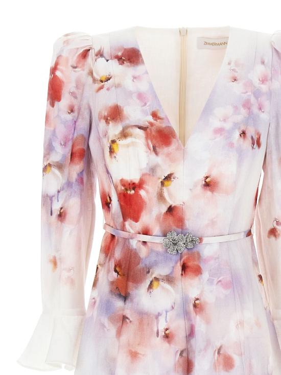 25SS 짐머만 숏 원피스 2344DR251SCAFLO SCARLET FLORAL - ZIMMERMANN