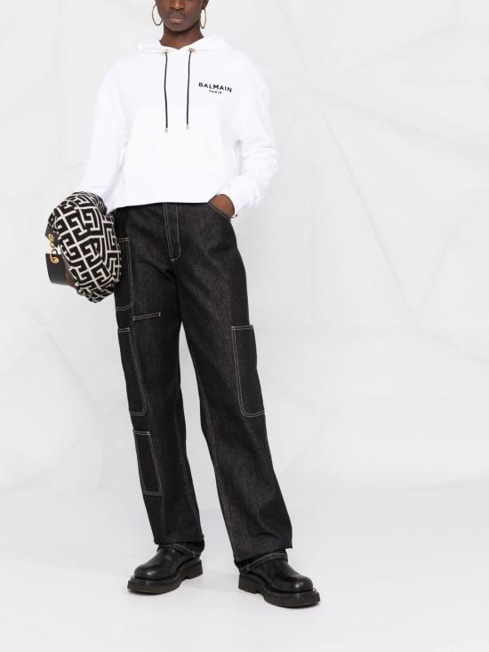  발망 후드 티셔츠 YF1JP000BB01 - BALMAIN