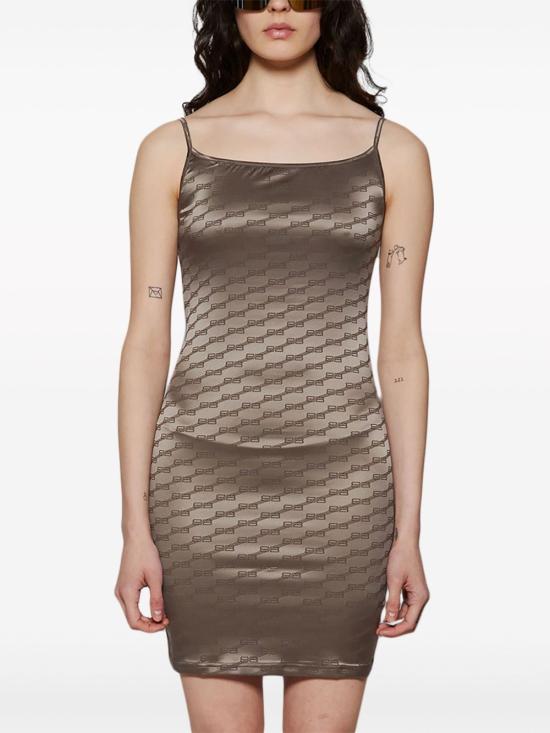  발렌시아가 숏 원피스 7442324D0B3 sand beige - BALENCIAGA